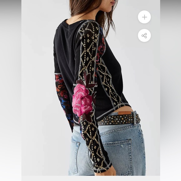 EUC Free People Amara Top Black Small - Picture 3 of 6